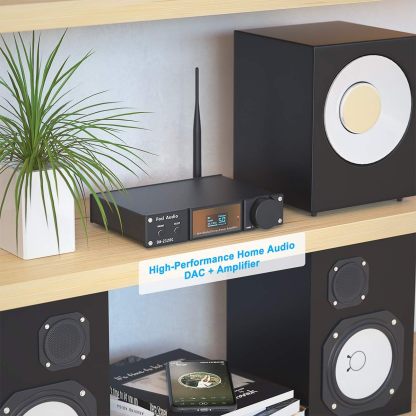 Fosi Audio Bluetooth 5.0 Stereo Audio Amplifier Support, with Remote Control