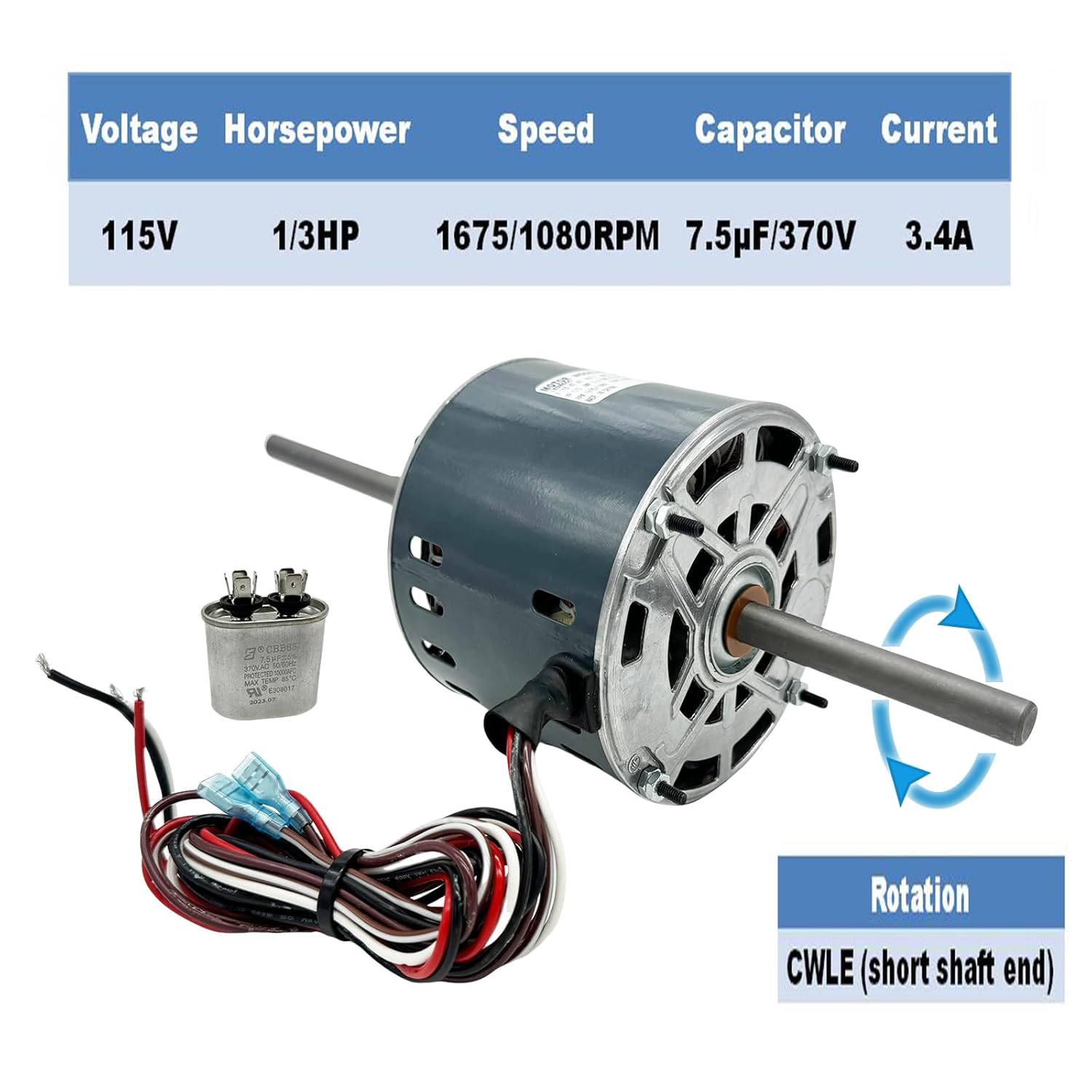 LEUNGOO 2 Speed Air Conditioner Condenser  Include a Capacitor