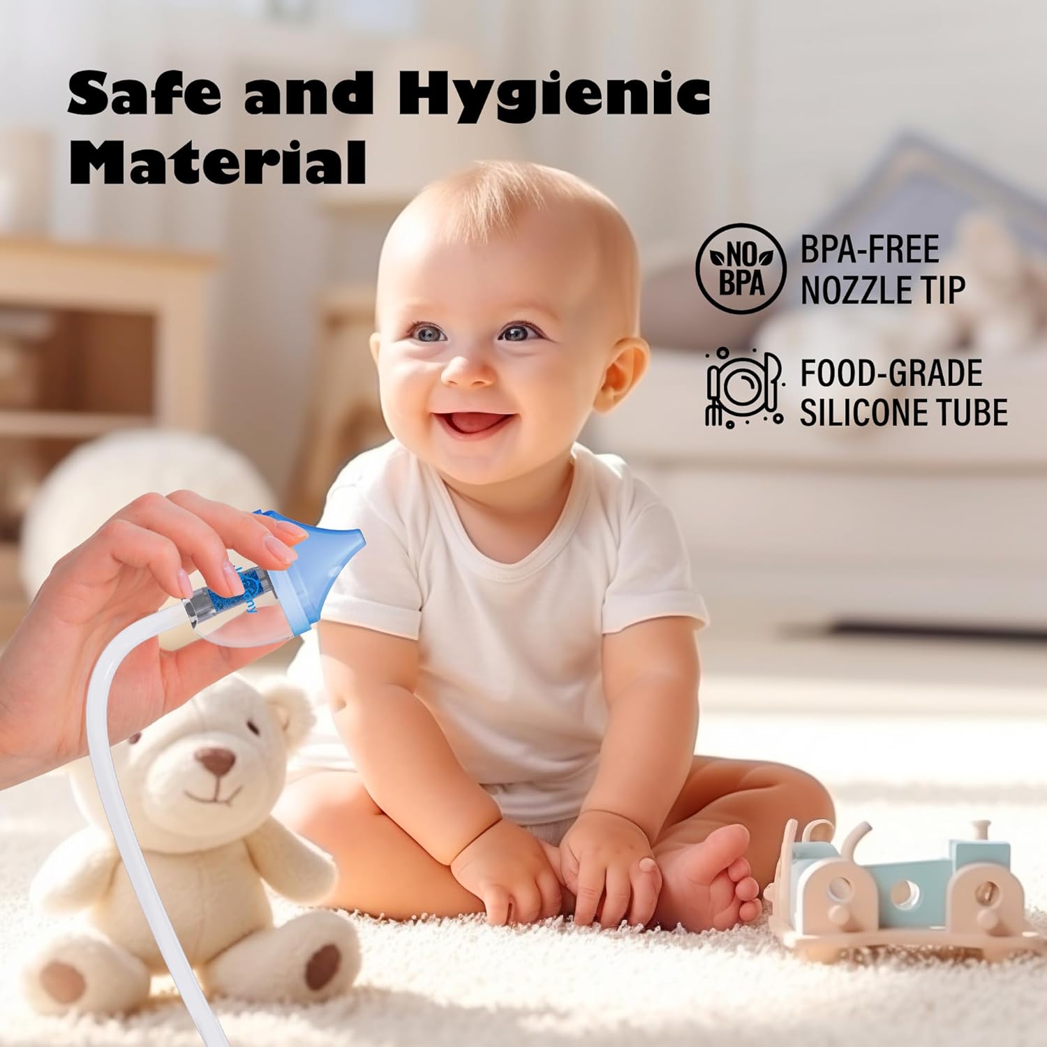 SnotMax Nasal Aspirator - Rechargeable Nose Sucker Electric Snot Booger Cleane
