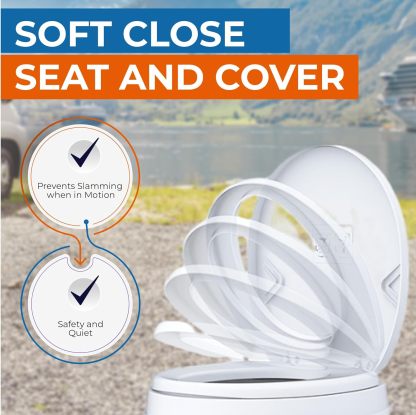 SEAFLO Residential Height RV Toilet, Splash-Back