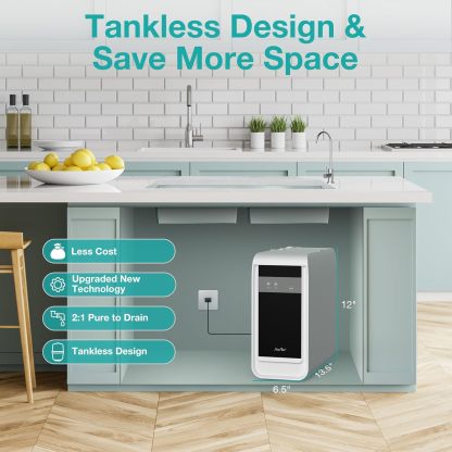 SimPure Tankless Reverse Osmosis System, Under Sink Water Filter System