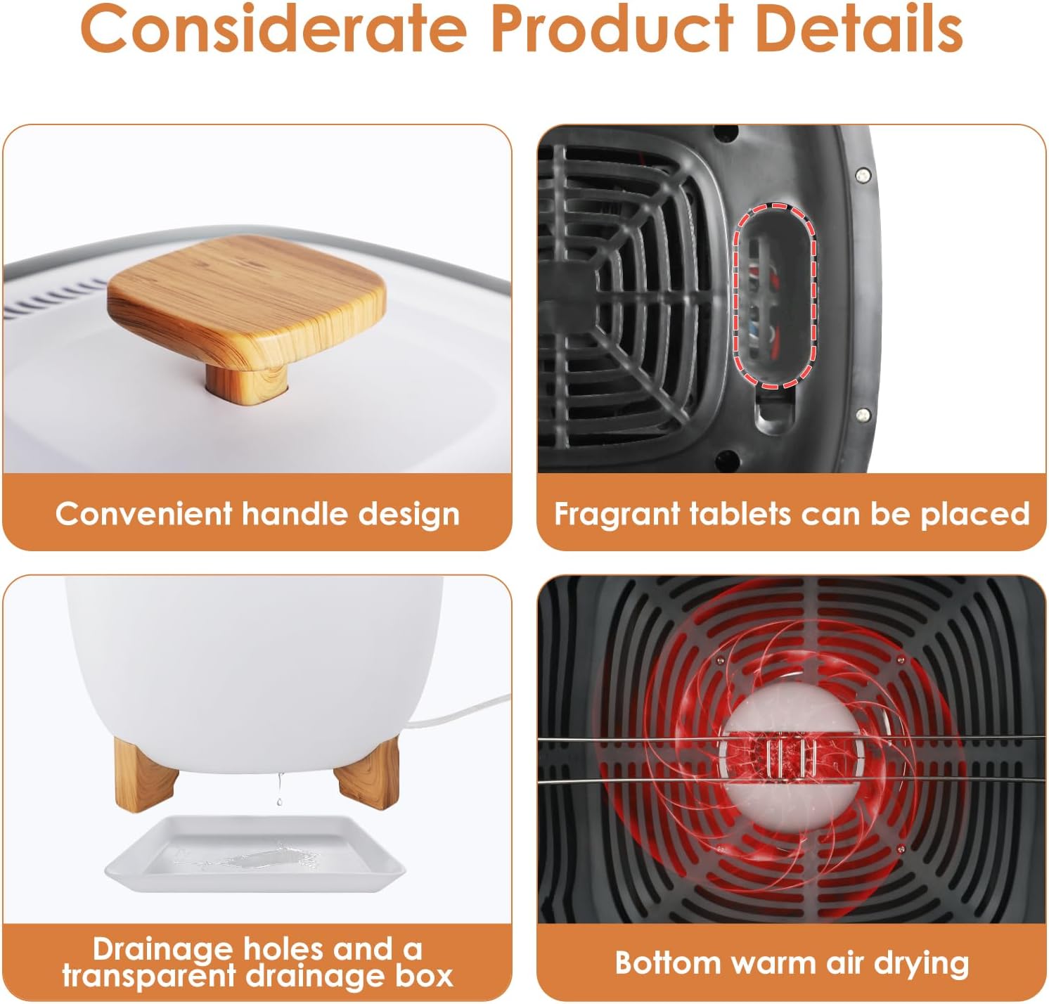 Bonrcea 2-in-1 Portable Clothes Dryer & Heated Towel Warmer, with 4000 RPM