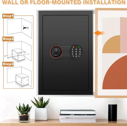 Bukumo Anti-theft Fireproof Safe Box with Programmable Keypad