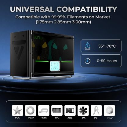 YOOPAI Official Filament Dryer Box S4,Four-Spool 3D Printer Dehydrator