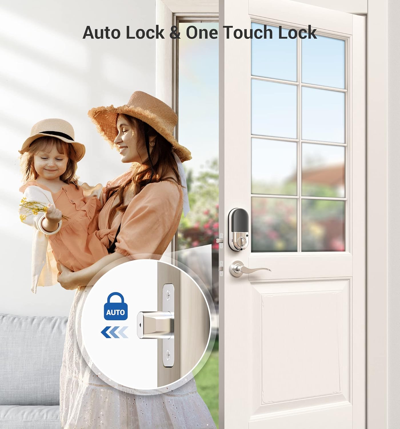 Veise Smart Lock, Fingerprint Door Lock, 7-in-1 Keyless Entry Door Lock with App Control