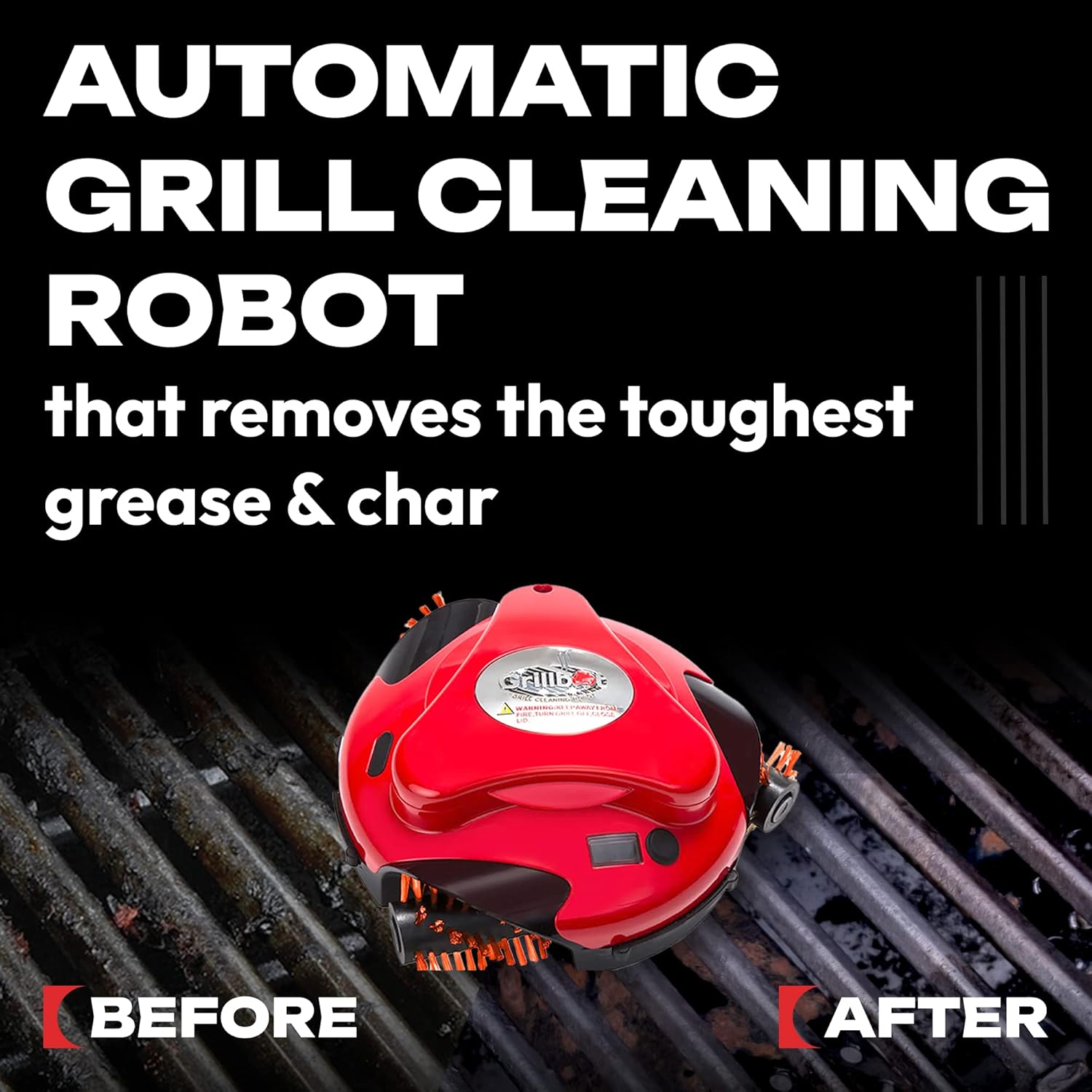 Grillbot Automatic Grill Cleaning Robot with Nylon Brushes