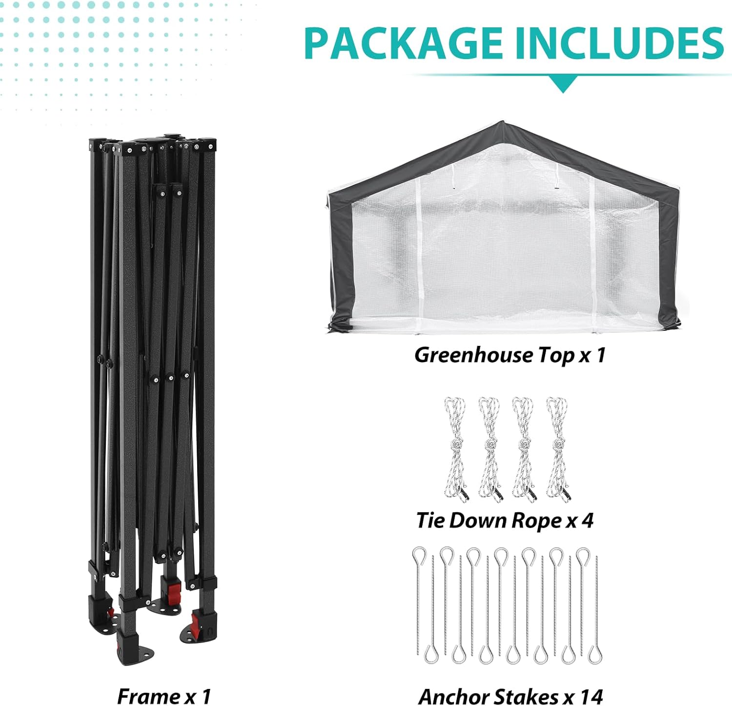 EAGLE PEAK Portable Walk in Greenhouse with Polyester Reinforced Corners