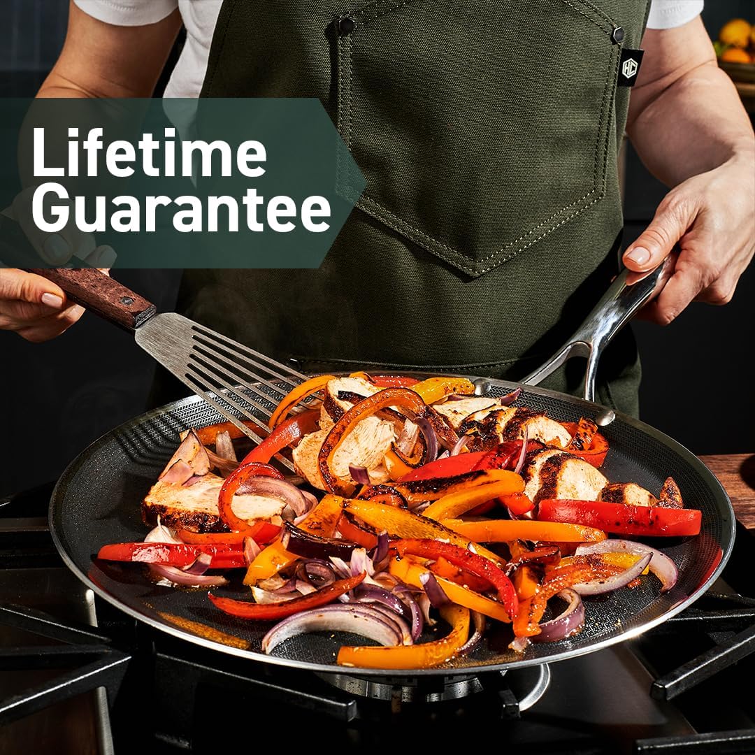 HexClad Hybrid Nonstick Griddle Pan 12-Inch Stay-Cool Handle