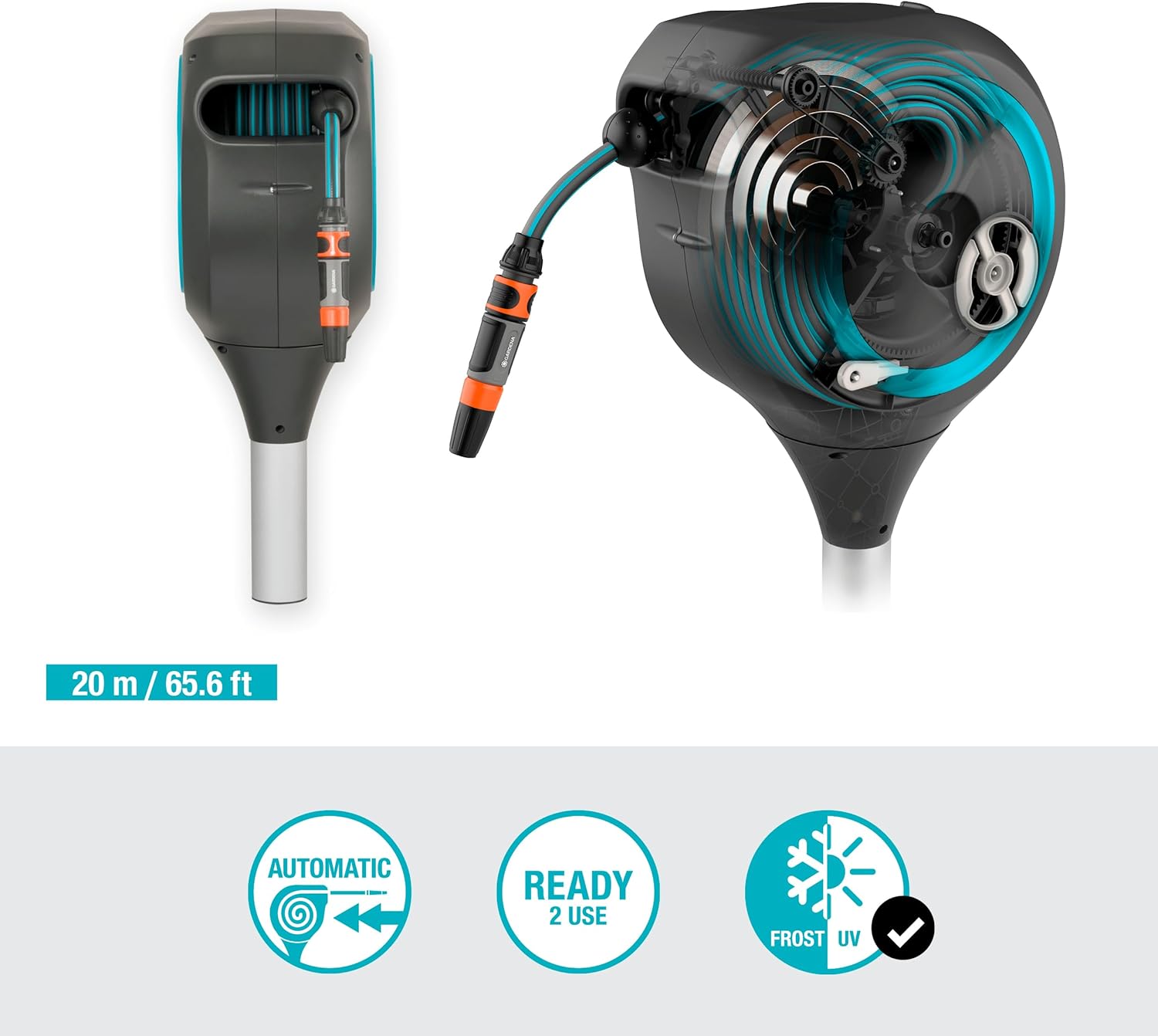 Gardena Automatic Retractable Garden Hose Reel