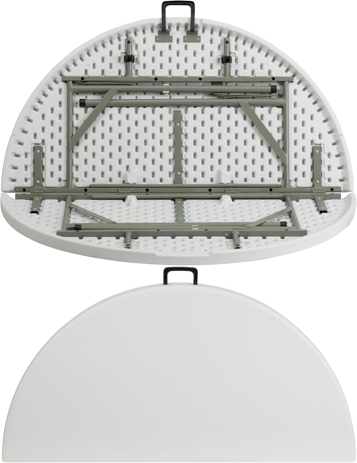 Flash Furniture Round Plastic Folding Event Table with Carrying Handle