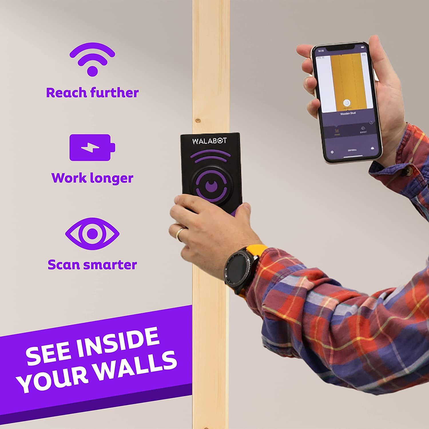 ALABOT Advanced Stud Finder and Wall Scanner for Smartphones