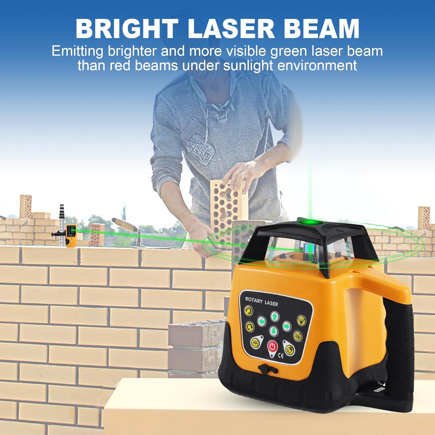 Iglobalbuy Rotary Laser Level Green Laser Self Leveling Kit