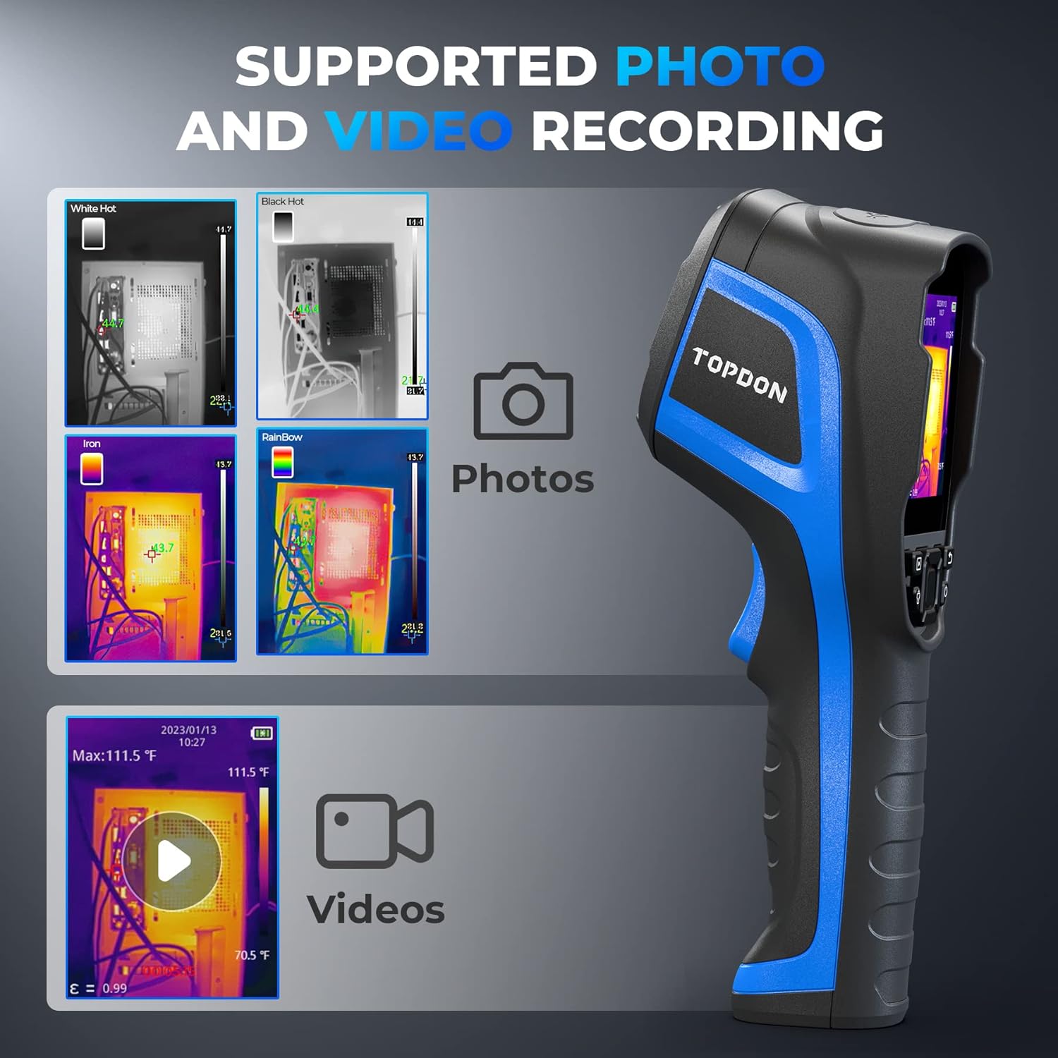 TOPDON Thermal Imaging Camera with PC Analysis and Video Recording Supported