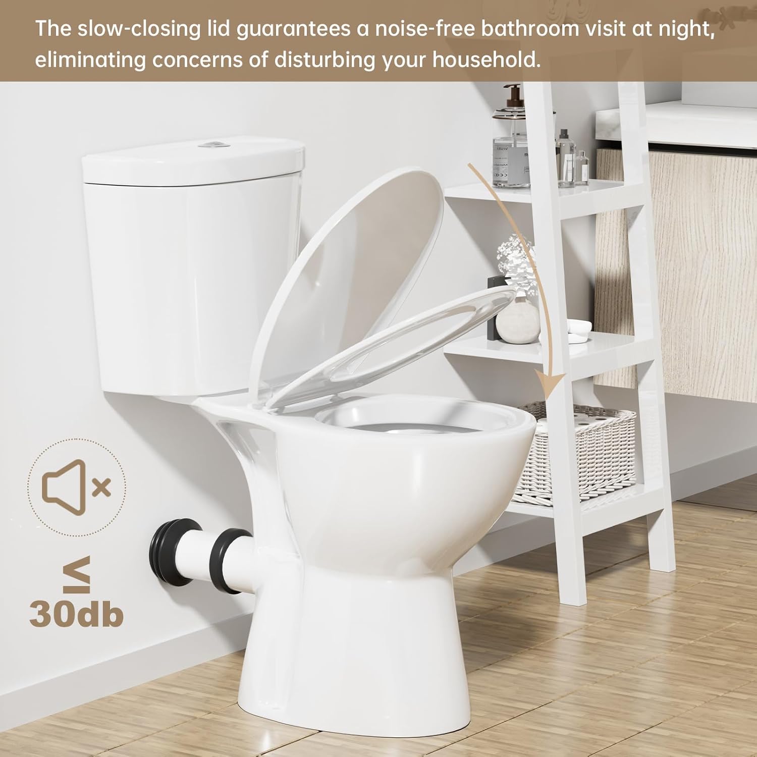 SUPERFLO Rear Outlet Toilet With 19 Inch Tall Toilet Bowl & Tank