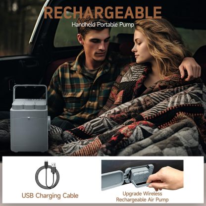 Umbrauto Truck Bed Air Mattress Inflate and Deflate with Rechargeable