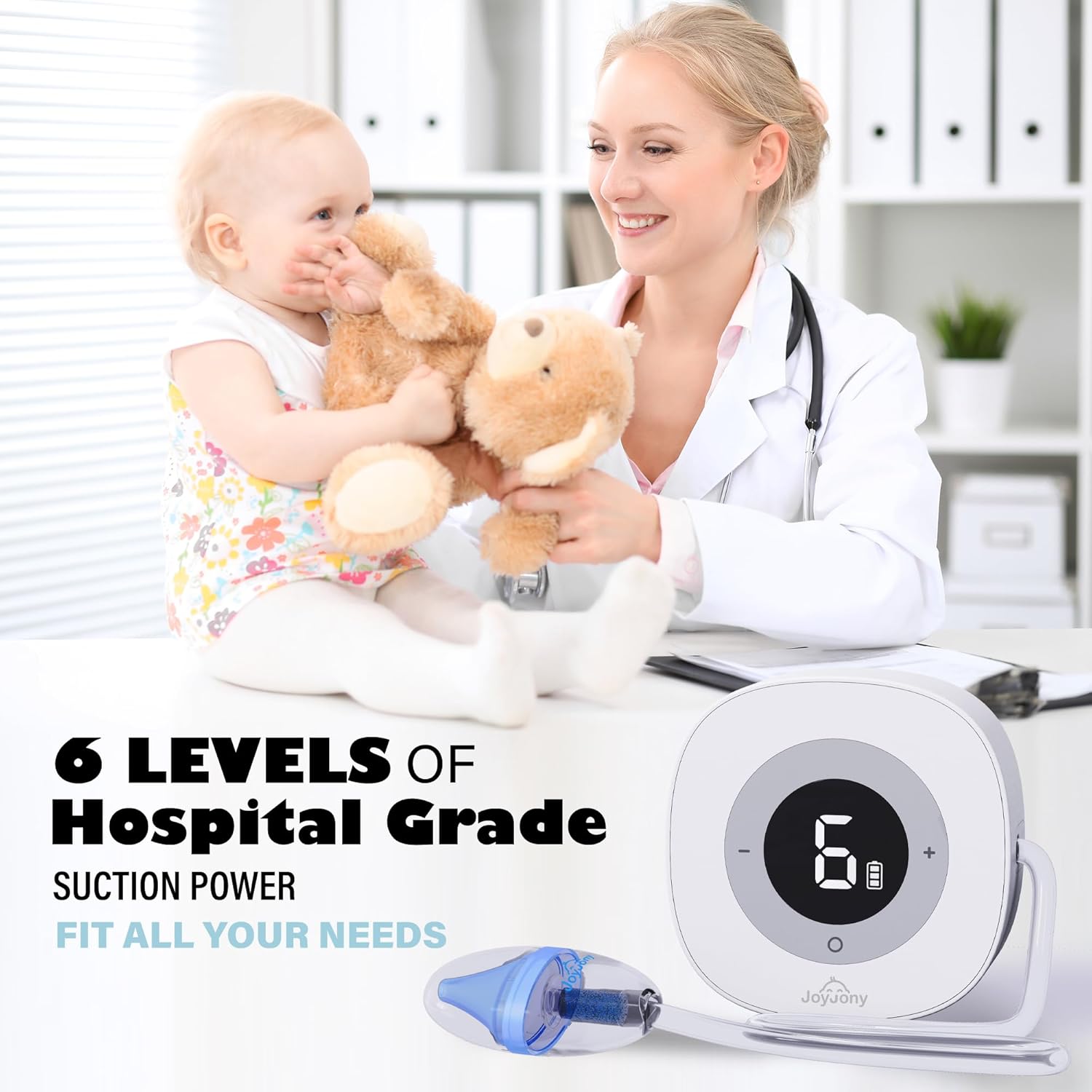 SnotMax Nasal Aspirator - Rechargeable Nose Sucker Electric Snot Booger Cleane