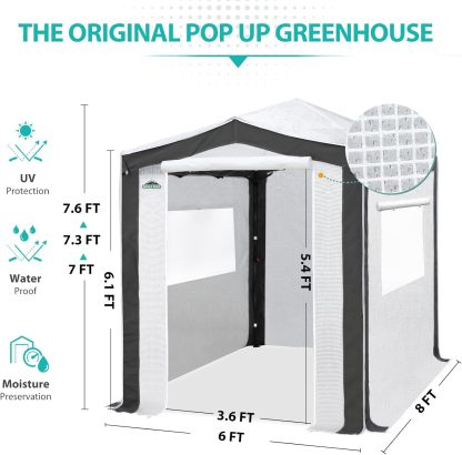 EAGLE PEAK Portable Walk in Greenhouse with Polyester Reinforced Corners