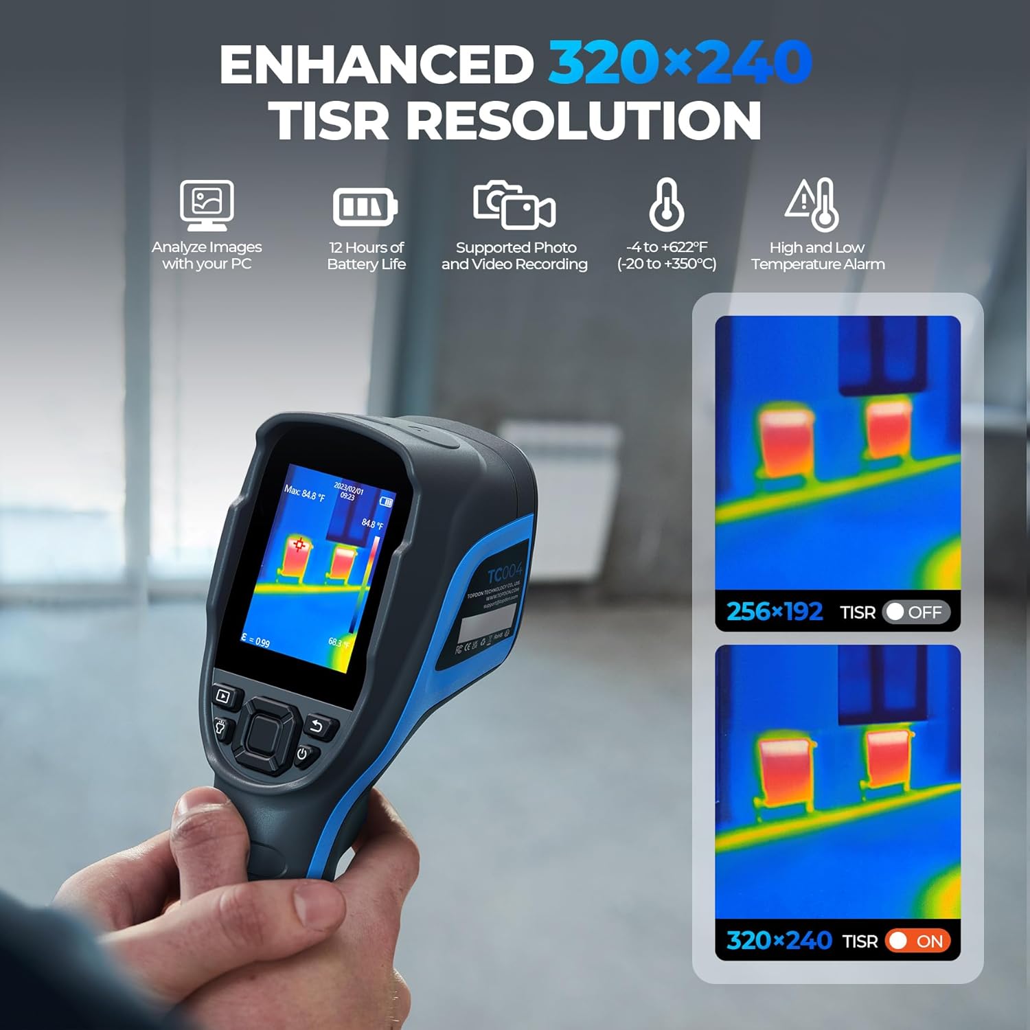 TOPDON Thermal Imaging Camera with PC Analysis and Video Recording Supported