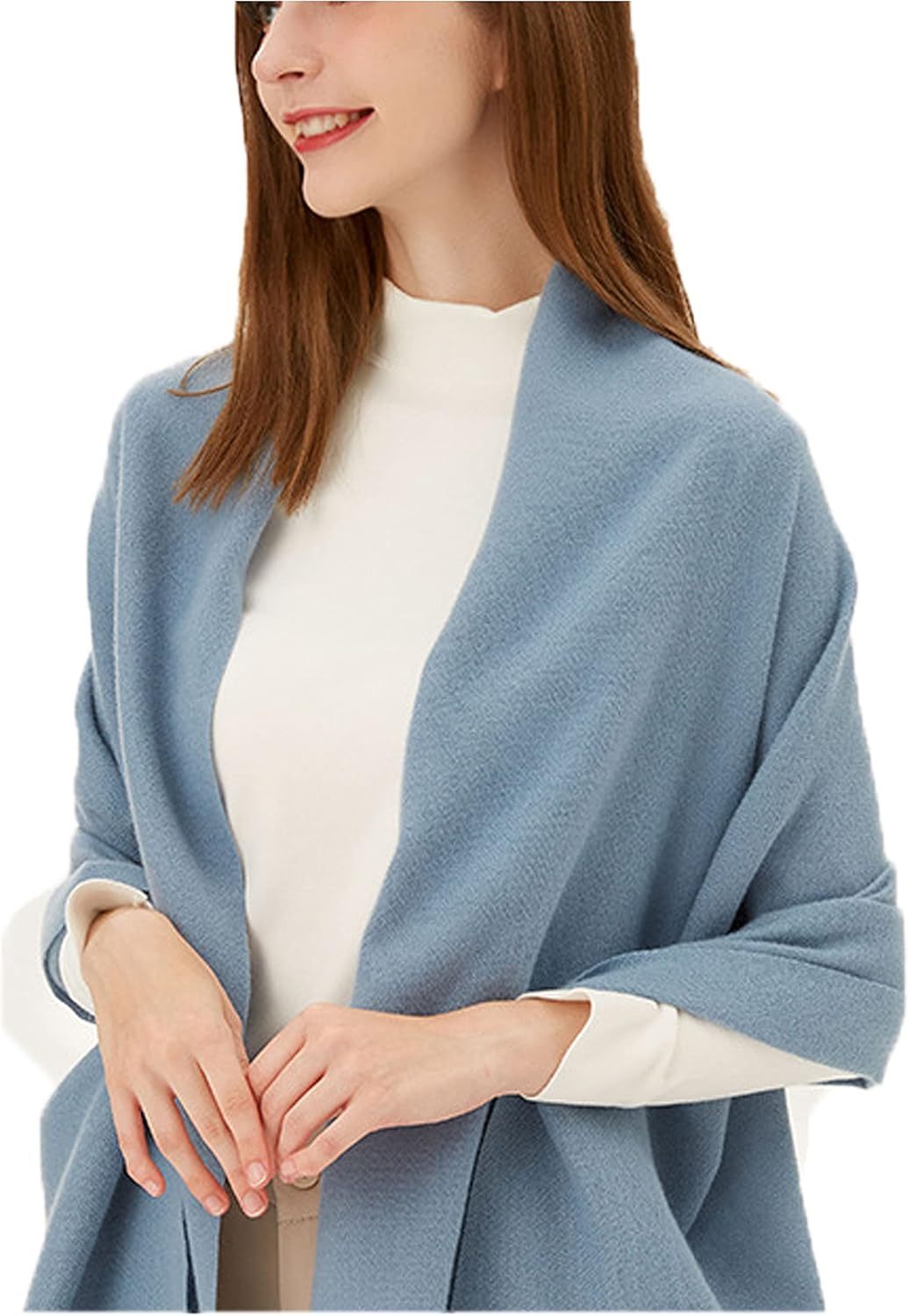 Winter Cashmere Feel Scarf Solid Color Pashmina Shawl Wraps Soft Warm blanket Scarves for Women Girls