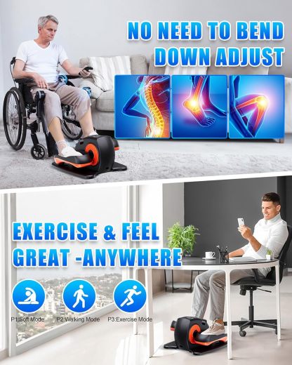 Putnen Under Desk Elliptical Machine, Electric Seated Pedal Exerciser