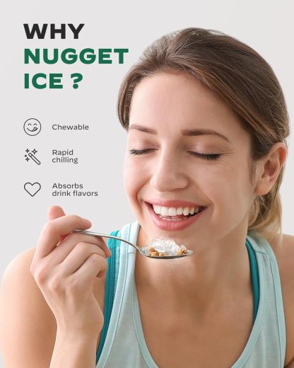 Silonn One-Click Operation Ice Machine with Self-Cleaning