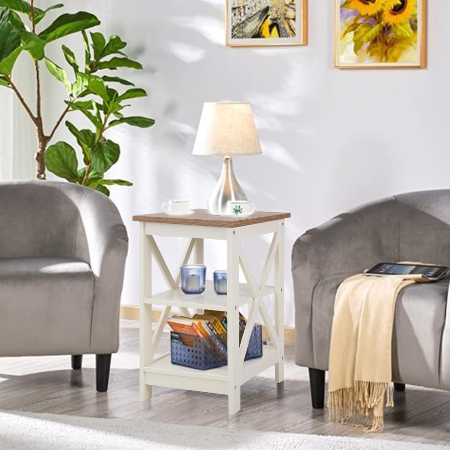 PHI VILLA End Table Living Room Set of 2