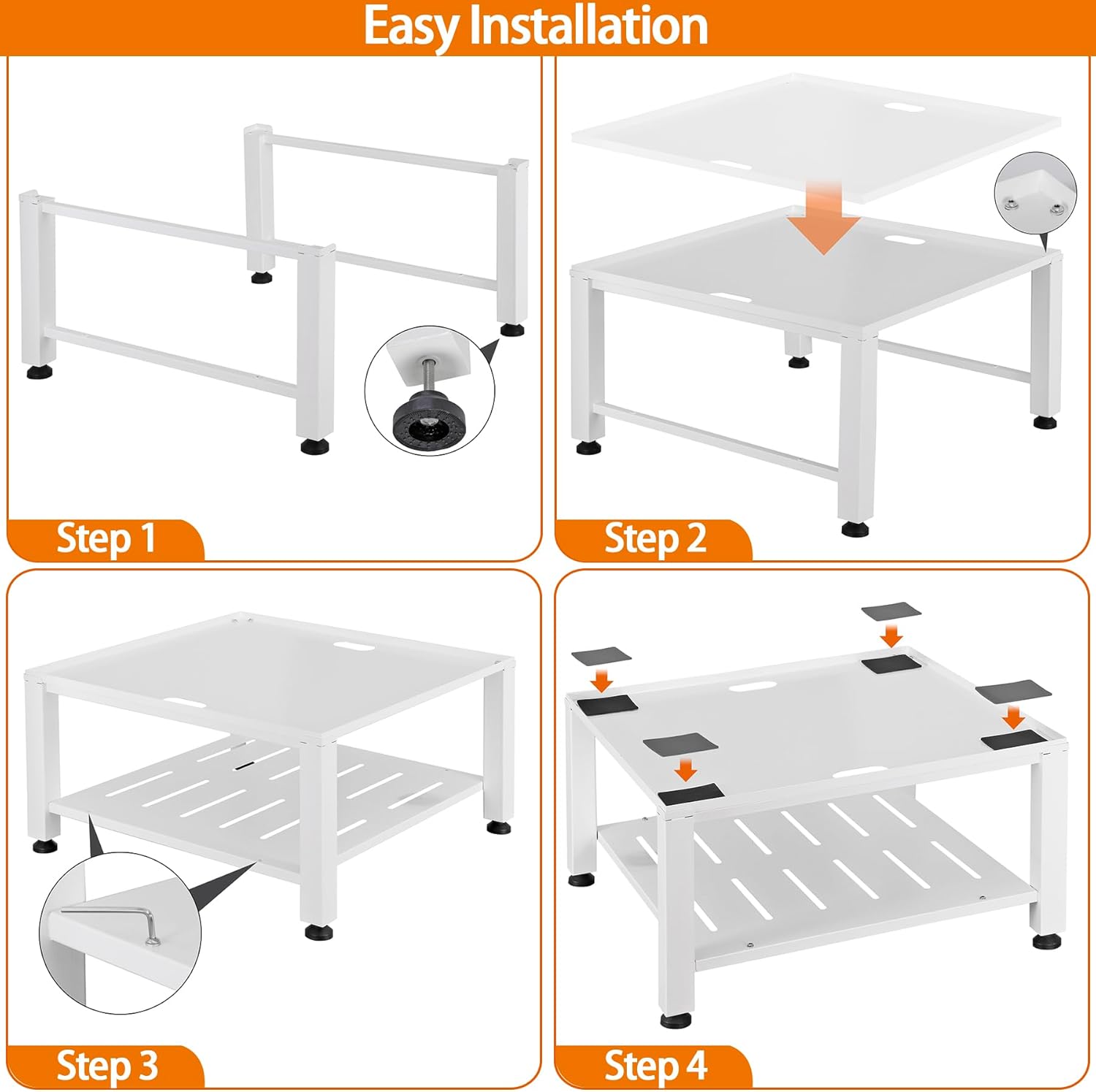 Talustool Premium Washer and Dryer Pedestal Stand Metal