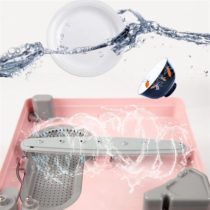 QXWJ Portable Countertop Dishwasher, Pink