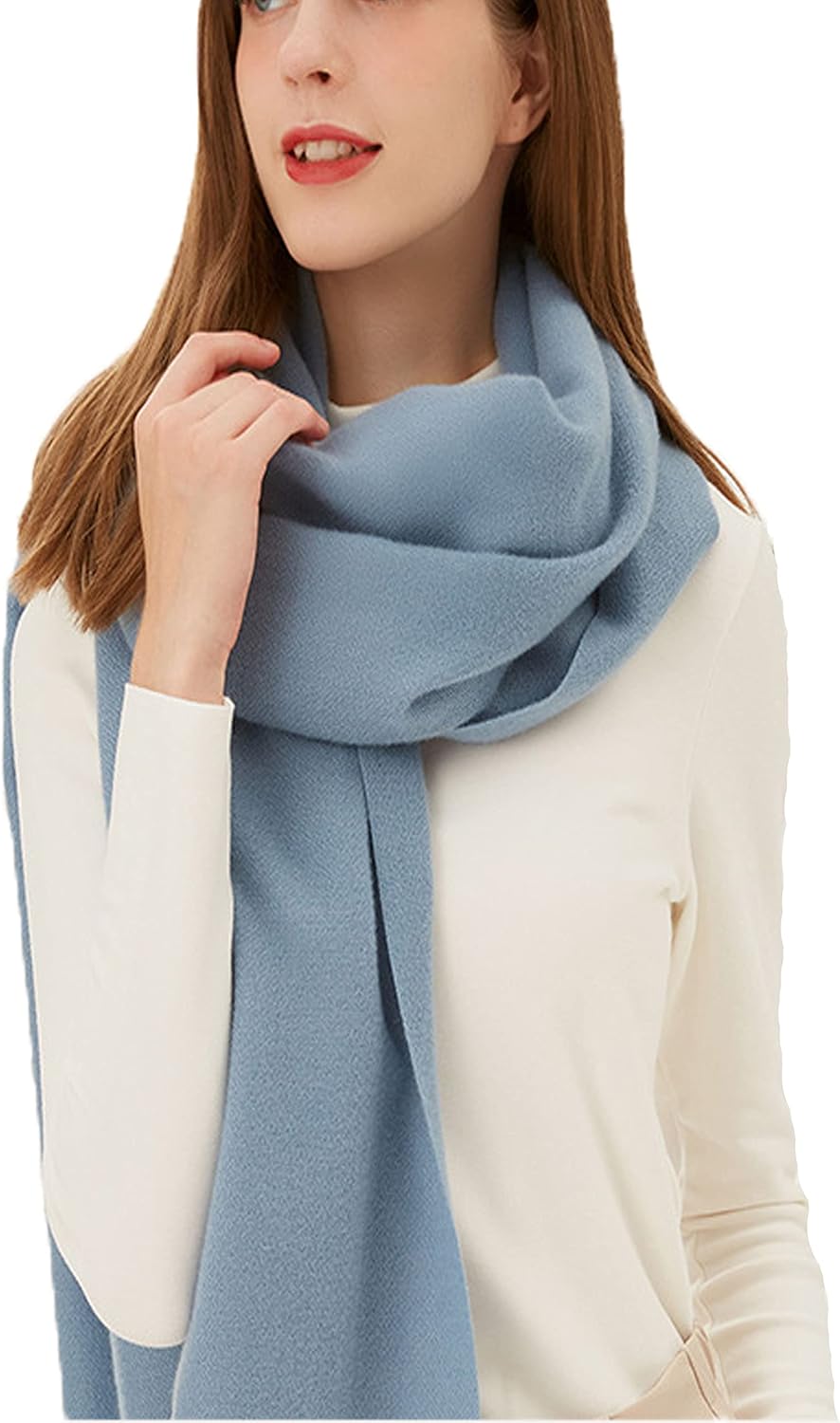 Winter Cashmere Feel Scarf Solid Color Pashmina Shawl Wraps Soft Warm blanket Scarves for Women Girls