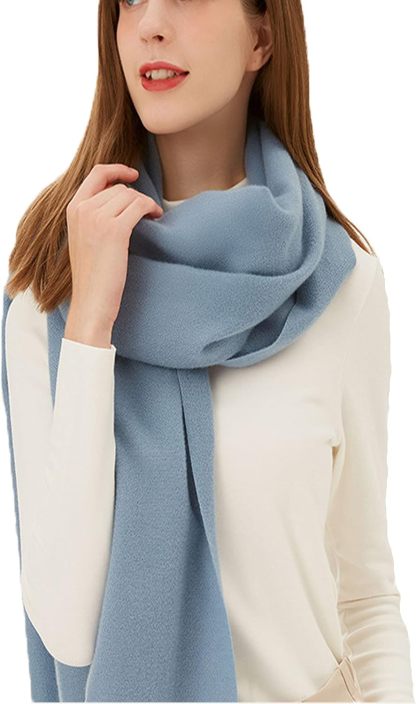 Winter Cashmere Feel Scarf Solid Color Pashmina Shawl Wraps Soft Warm blanket Scarves for Women Girls