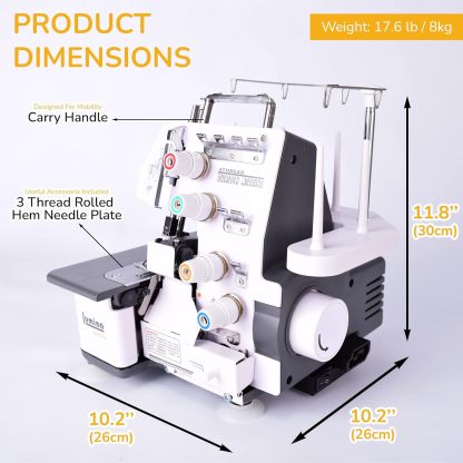 Lumina Sienna Serger Sewing Machine - Industrial Grade Sergers & Overlock Machines