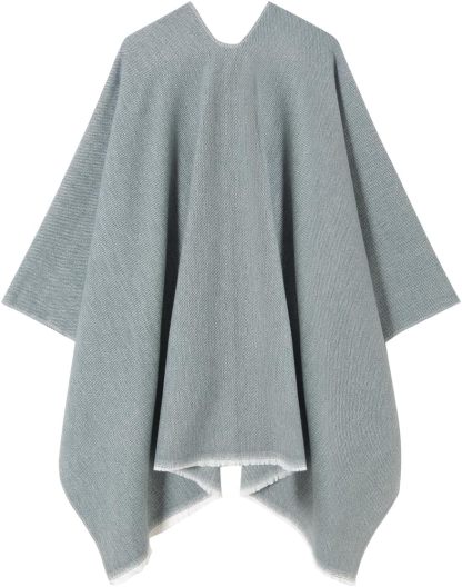Dark Gray Women's Front Open Shawl