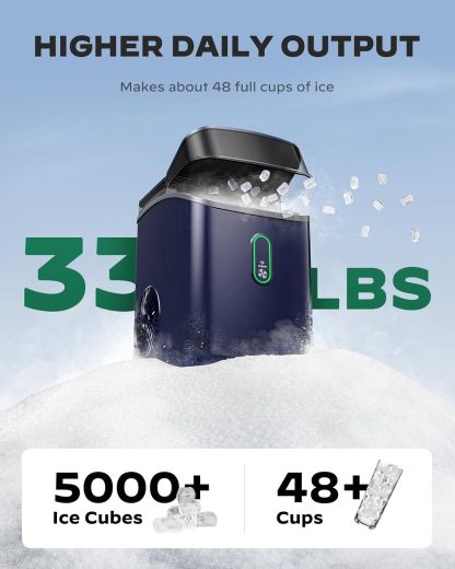 Silonn One-Click Operation Ice Machine with Self-Cleaning