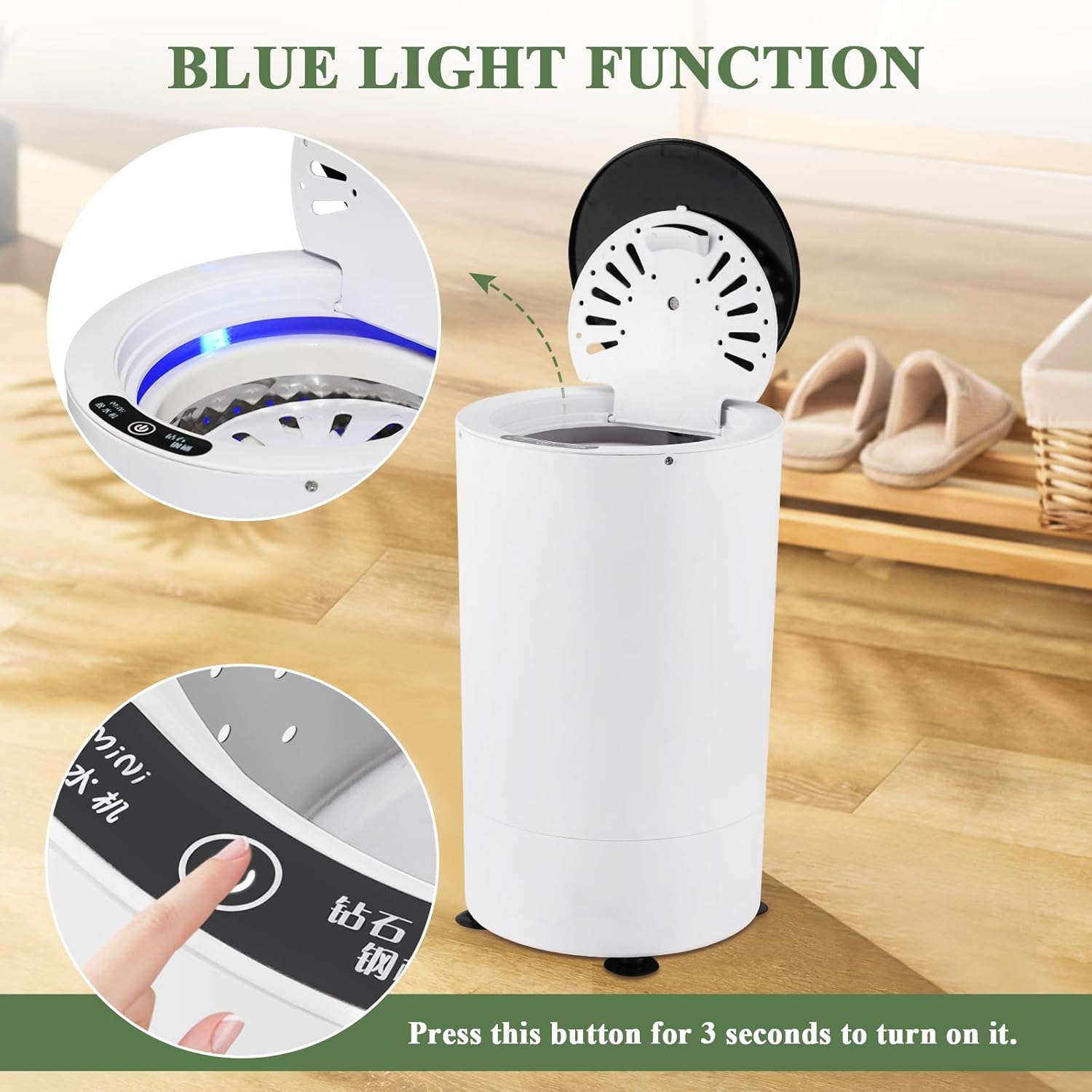 Meticuloso Electric Clothes Spin Dryer, Portable Mini Dryer