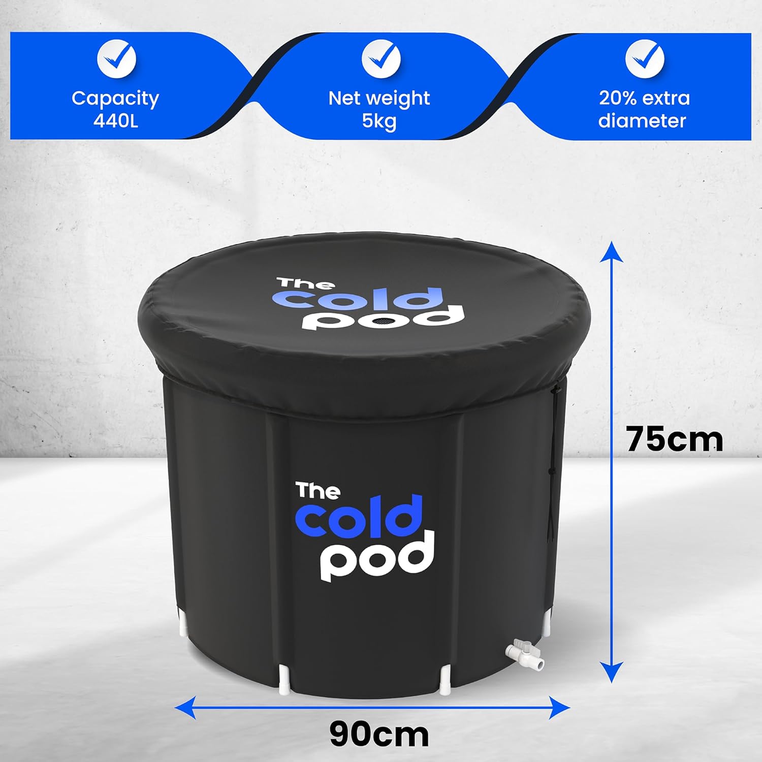 The Cold Pod Ice Bath Tub for Athletes with Cover