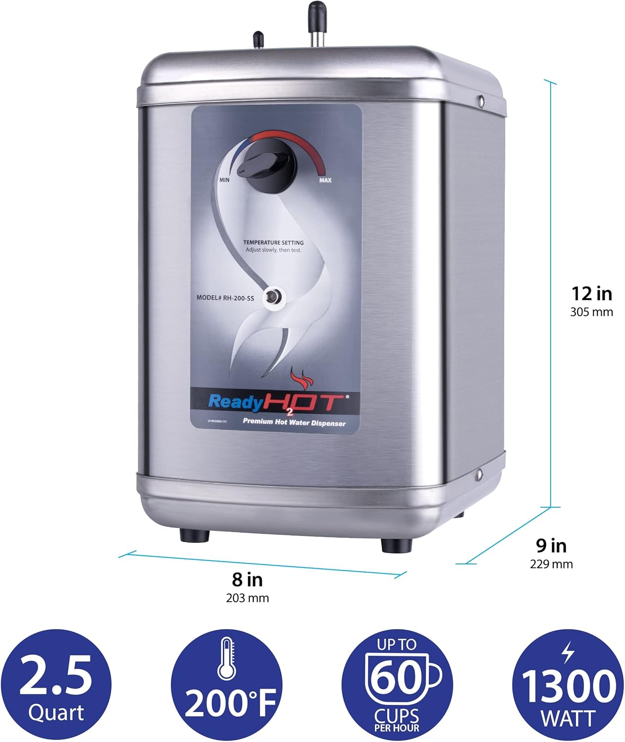 Ready Instant Hot Water Dispenser System, Stainless Steel