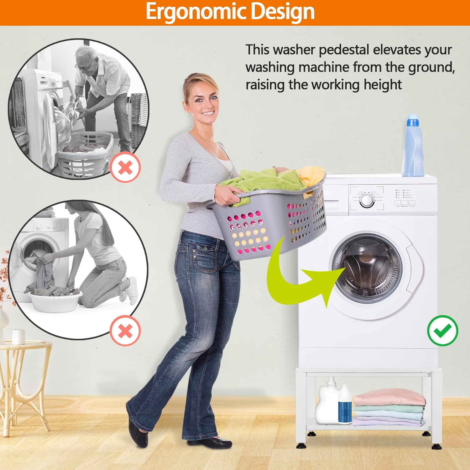 Talustool Premium Washer and Dryer Pedestal Stand Metal