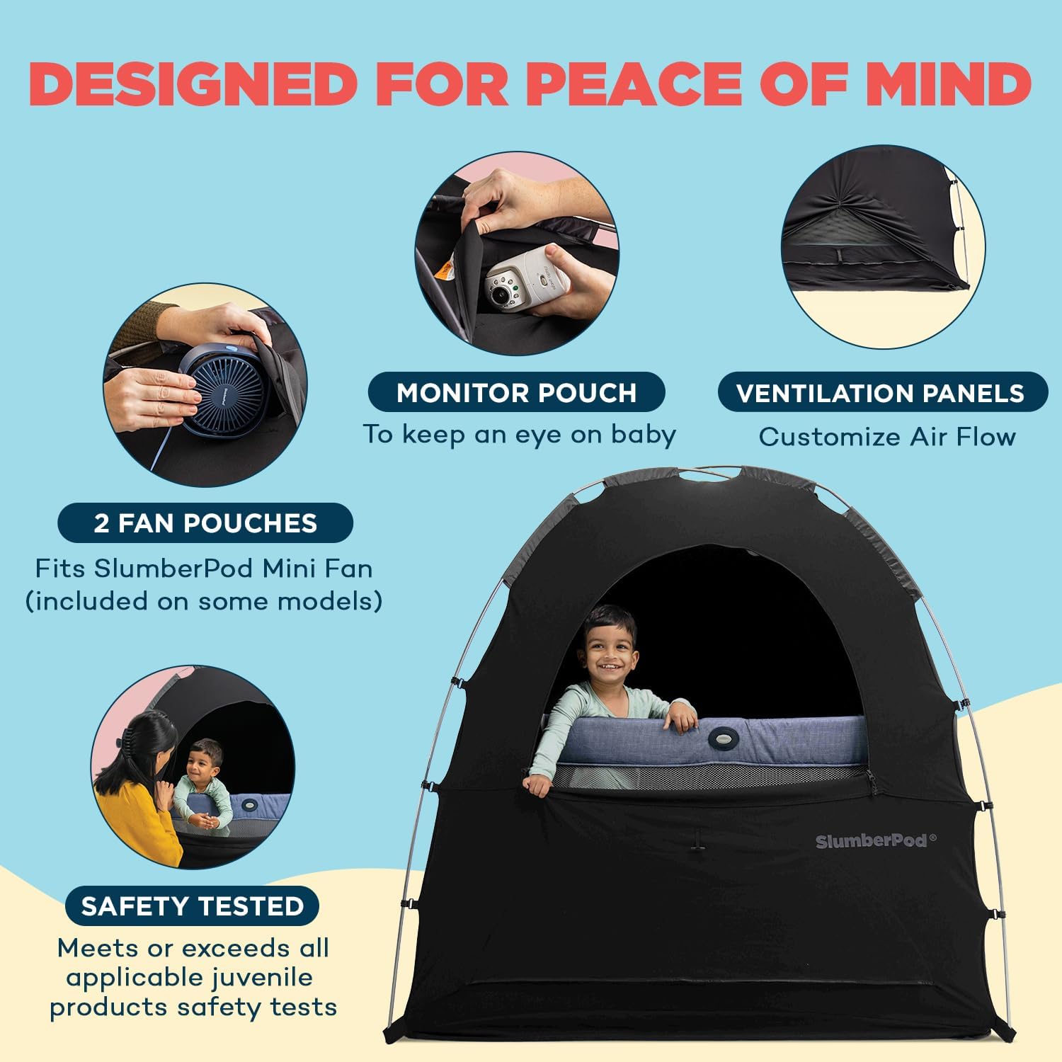 SlumberPod The Original Blackout Sleep Tent Travel Essential for Babies and Toddlers