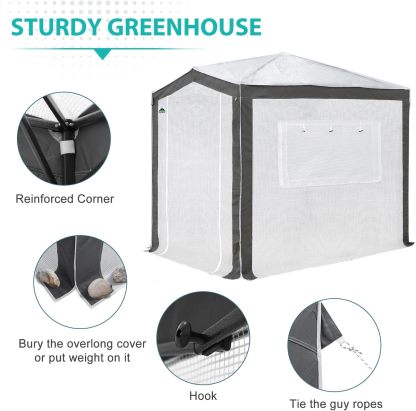 EAGLE PEAK Portable Walk in Greenhouse with Polyester Reinforced Corners
