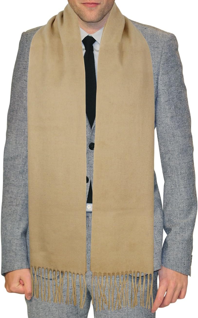 Dahlia Men's Winter Scarf - Warm, Soft, Luxurious Wool, Awning Stripes