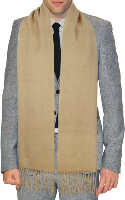 Dahlia Men's Winter Scarf - Warm, Soft, Luxurious Wool, Awning Stripes