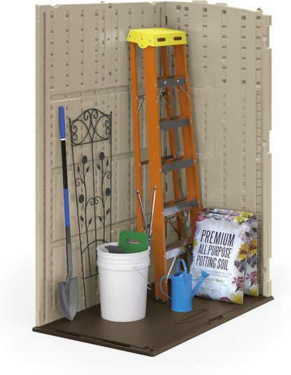 Suncast 54 Cubic Feet Vertical Storage Shed with Durable Plastic Construction