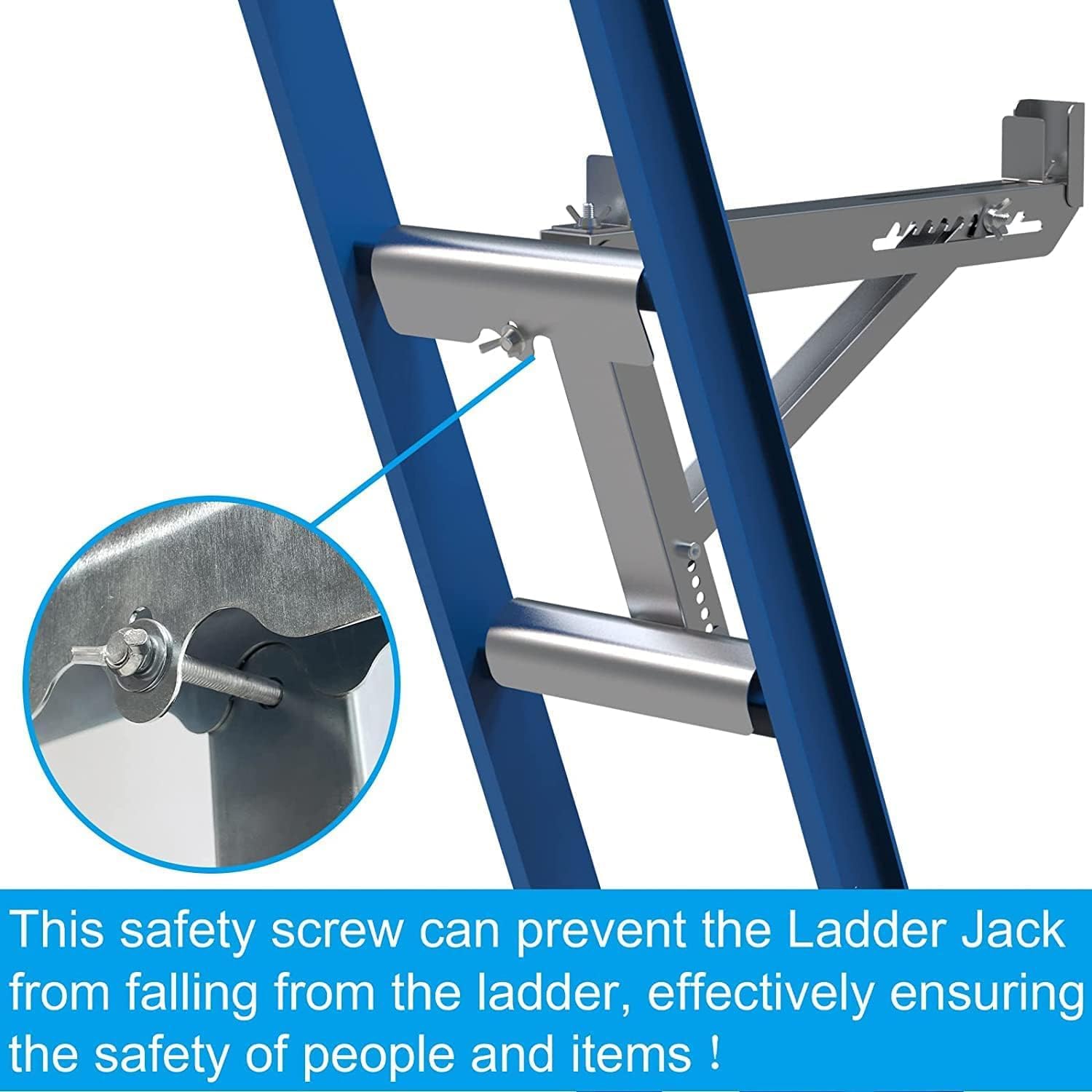 ‎Delmoar Ladder Jacks Scaffold Bracket,Two-Rung Short Body Extension Ladder Jack