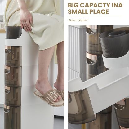 IKBAOME Slim Bathroom Storage Cabinet, 3-Tiers No-Assembly