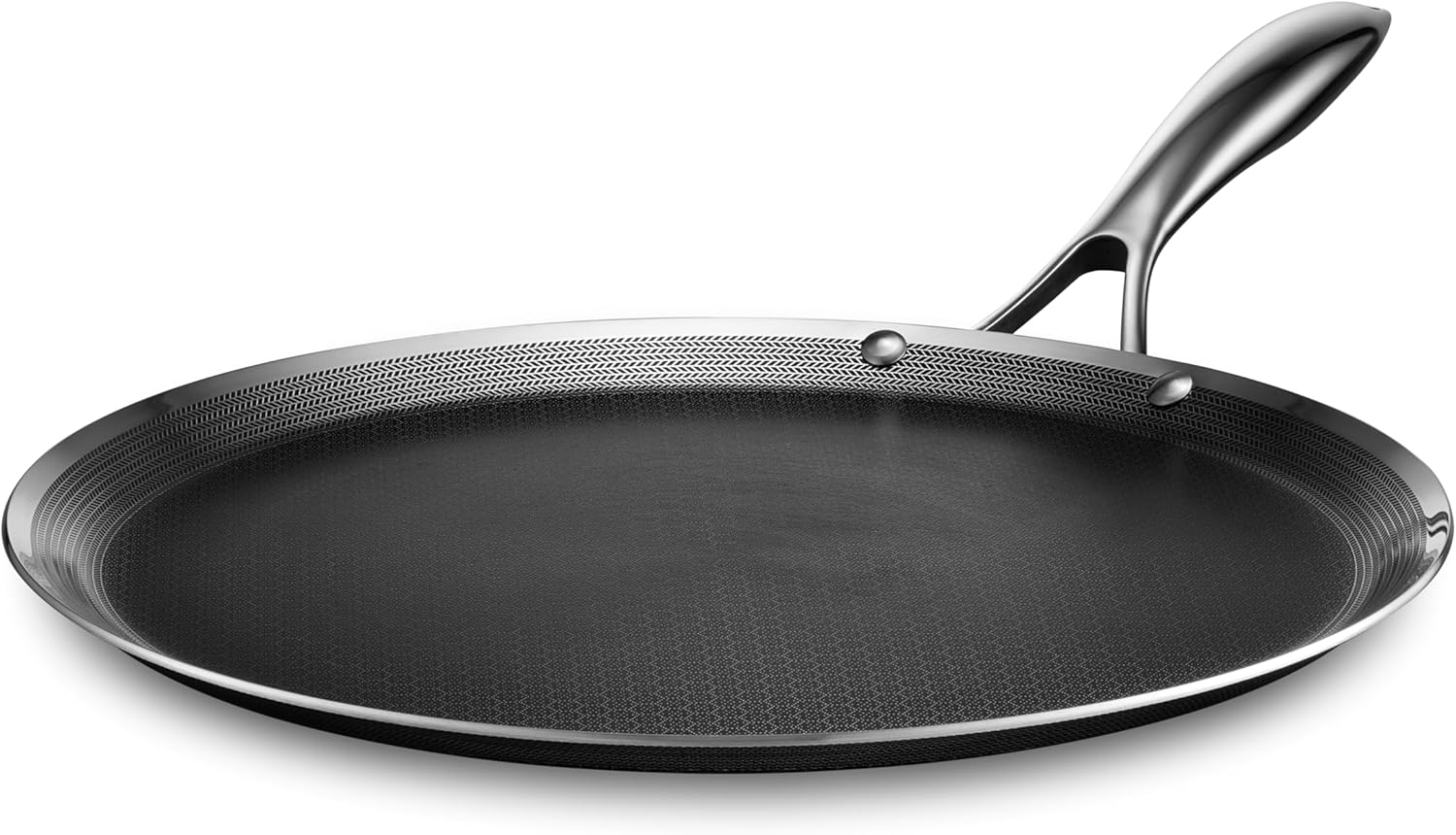 HexClad Hybrid Nonstick Griddle Pan 12-Inch Stay-Cool Handle