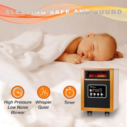 Dr Infrared Heater Portable Space Heater Original 1500 Watt Cherry