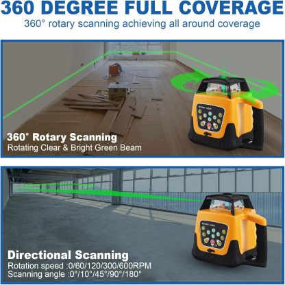 Iglobalbuy Rotary Laser Level Green Laser Self Leveling Kit