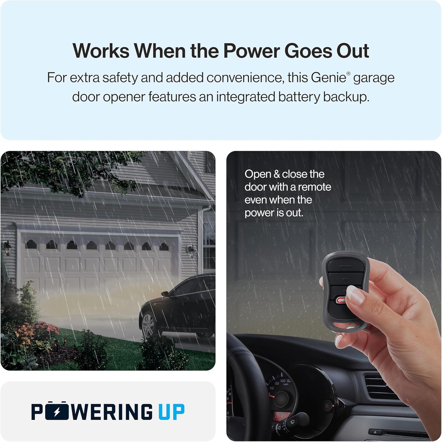 Genie Wall Mount Smart Garage Door Opener, DC Motor