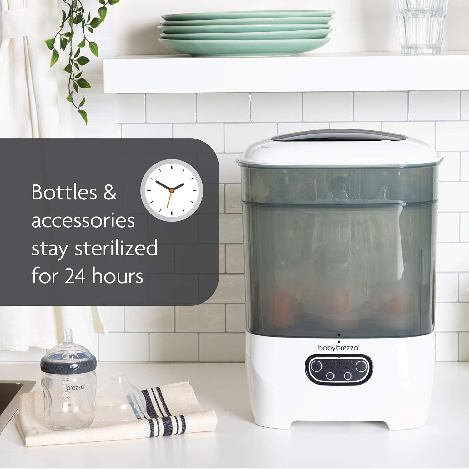 Baby Brezza Bottle Sterilizer and Dryer Advanced – Electric Steam Sterilization Machine Universal Sterilizing