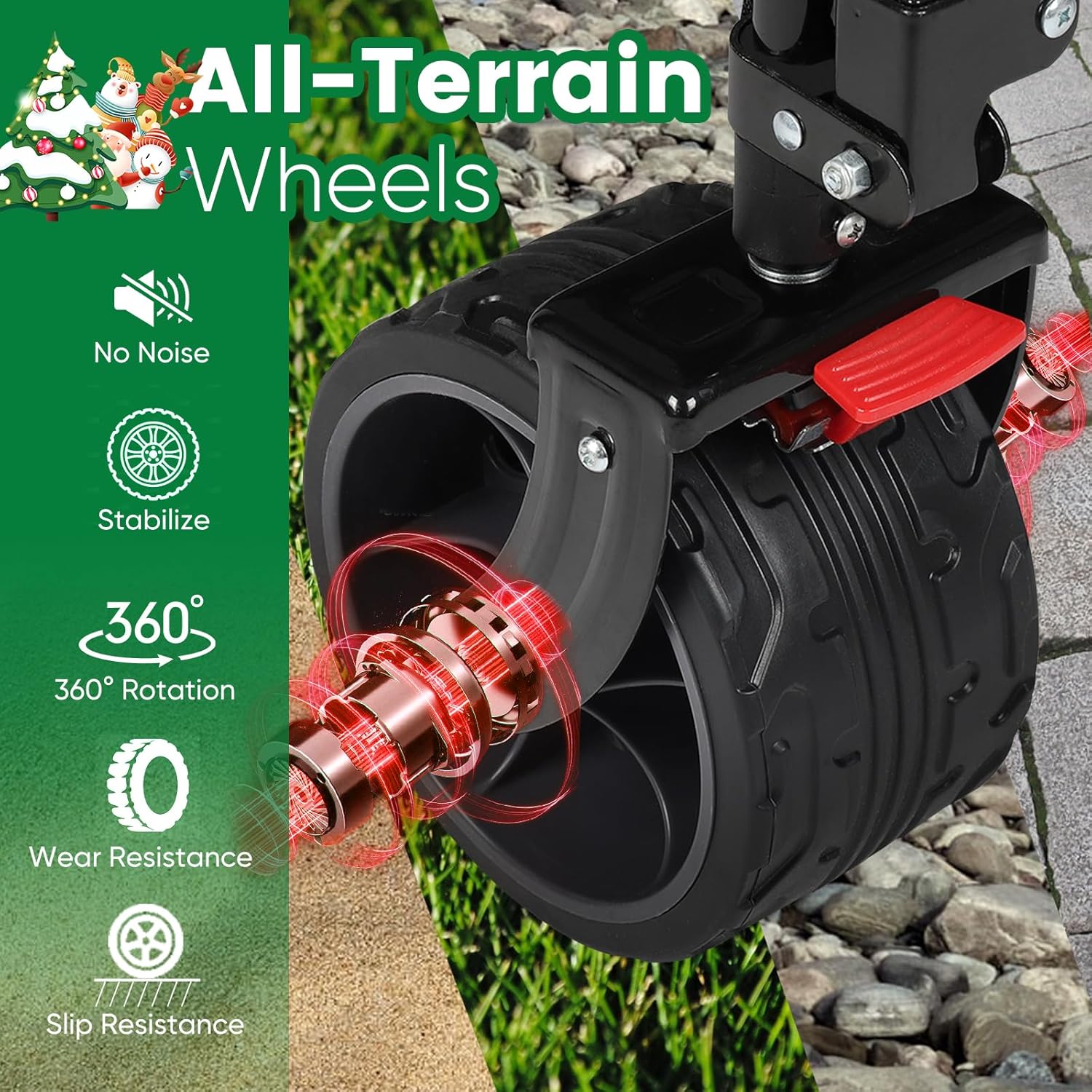 Sekey 48''L Collapsible Foldable Extended Wagon with Big All-Terrain Beach Wheels & Drink Holders